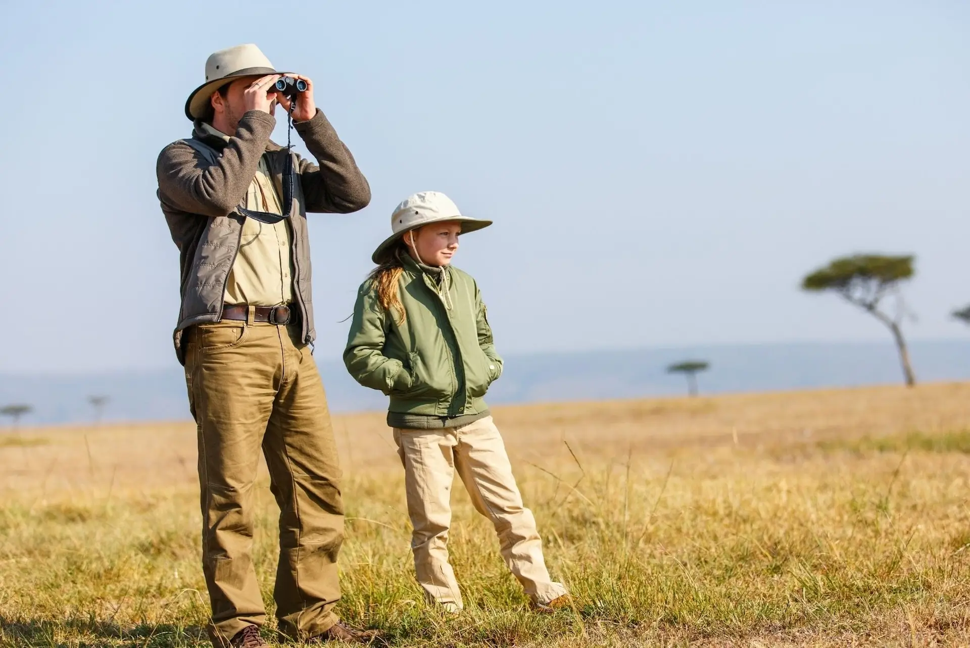 A family who went on a safari in Kenya.